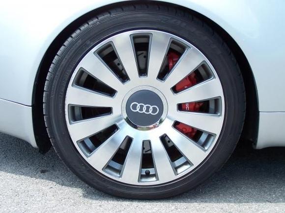 ECS Tuning Stage 4 Brakes Lurking behind 18" A8 replicas