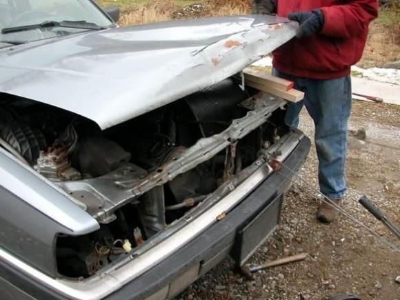 how it looked when i got it...front end collision