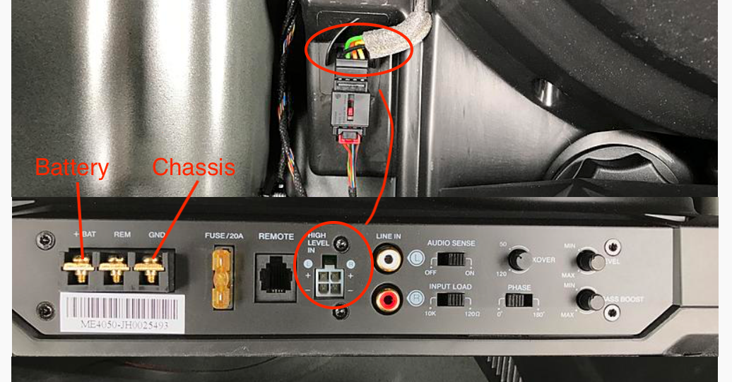 Wiring integrated AMP/SUB into trunk - AudiWorld Forums
