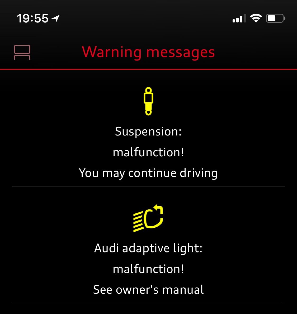 Airport Parking/Hand Wash suspension & Audi adaptive light