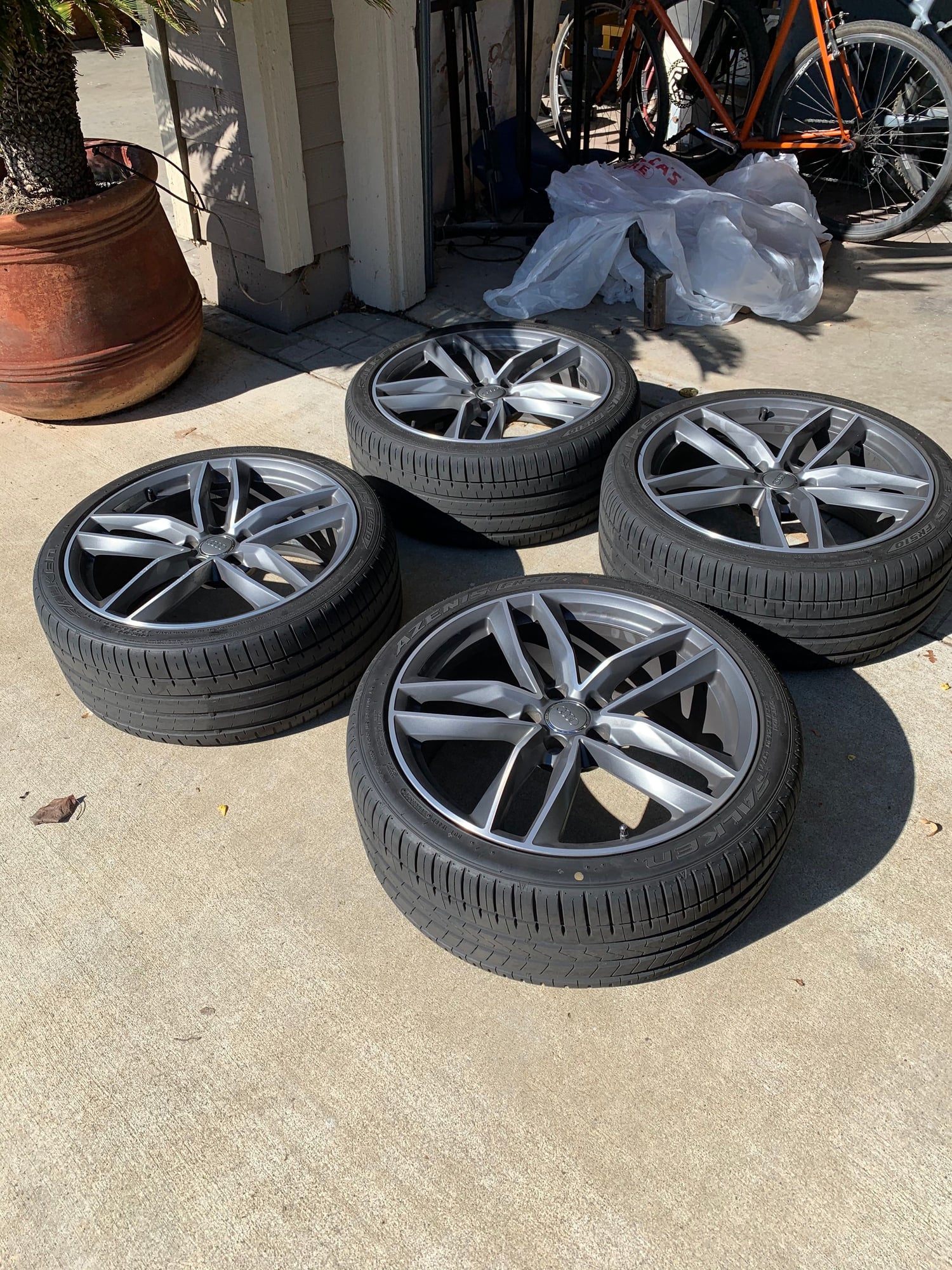 Wheels and Tires/Axles - Wheels with tires 20 x 8.5 S6 double 5 spoke - Used - 2007 to 2018 Audi S6 - 2007 to 2018 Audi A6 - Brentwood, CA 94513, United States