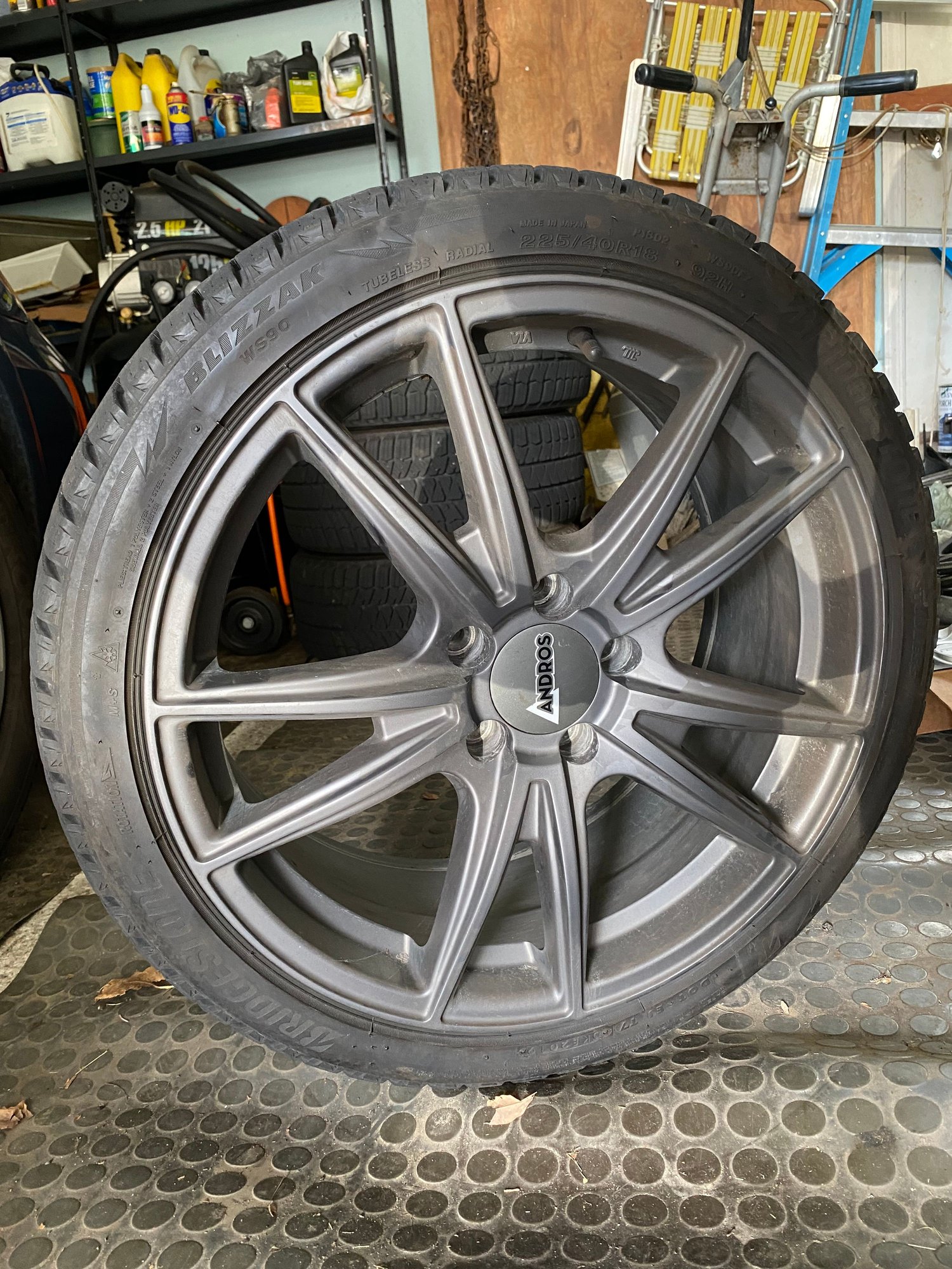 Bridgestone BLIZZAK Winter Tires Andros Wheels 225/40R-18 ALMOST NEW ...