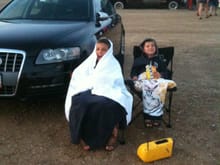 Grandkids at a Drive-in theater in Door County
