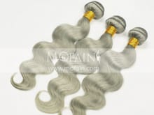 Wholesale 100% Brazilian Hair Body Wave Grey Color Hair Weave