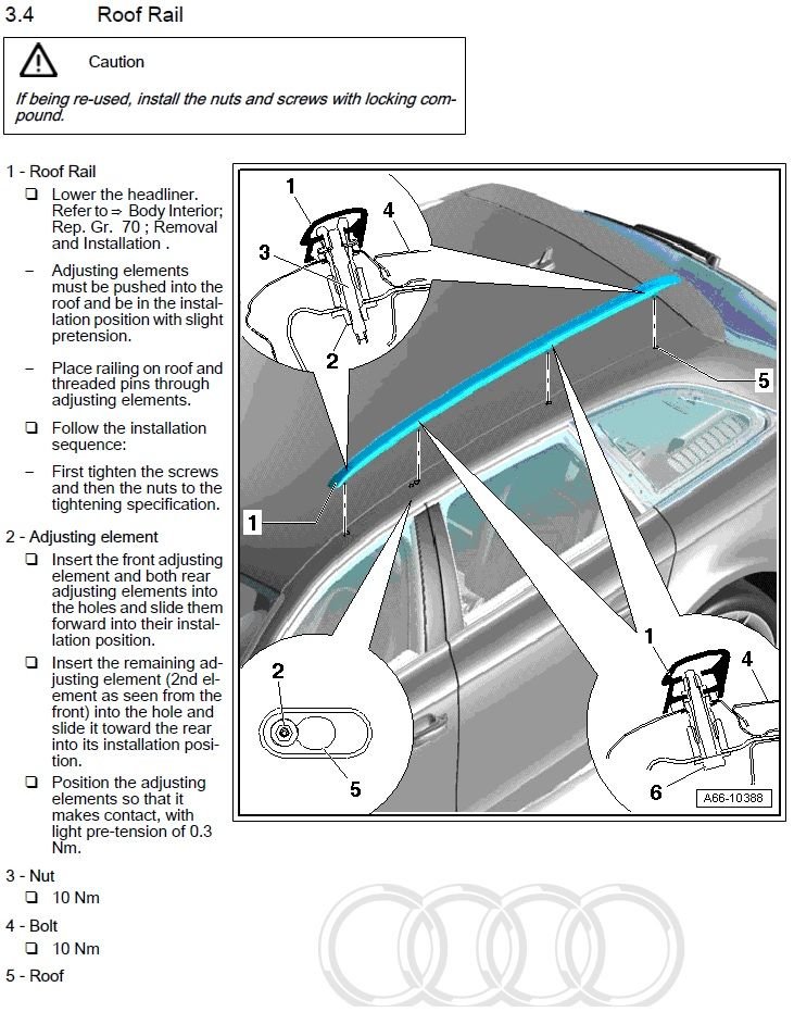 How to remove b8 avant roof rails AudiWorld Forums