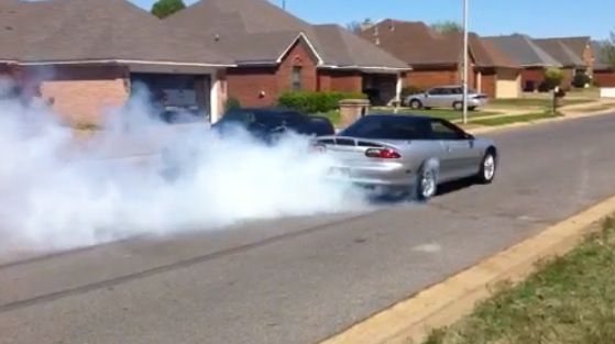 Camaro burnout
