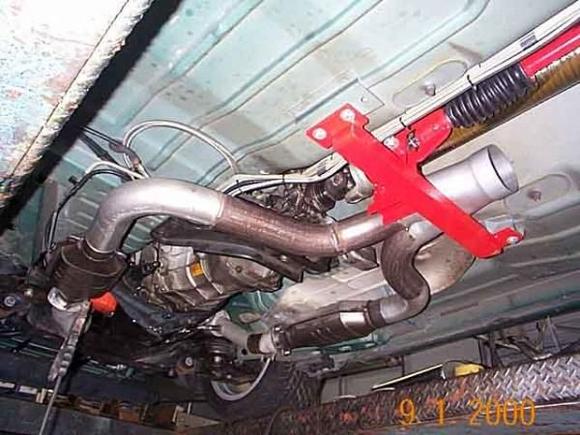 Original Y-pipe with dual 3 inch Carsound cats