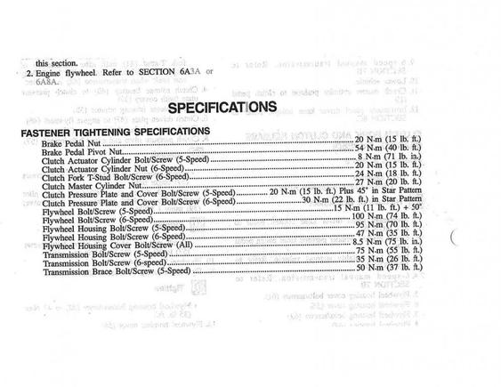 96 Clutch Specs