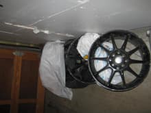 Fast Wheels, 16&quot; Spline, work in progress, used, curbage all around, stripped, epoxied, sanded, needs primer and paint, rubber
