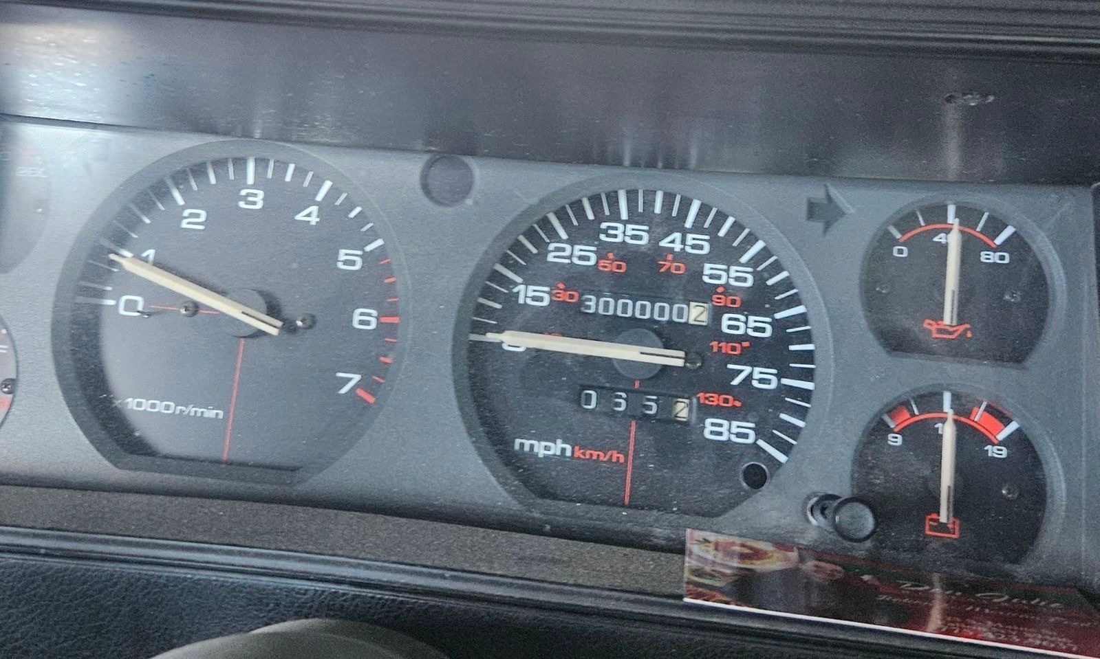 original 300K odometer newer is 283 with smooth gauges next photo
