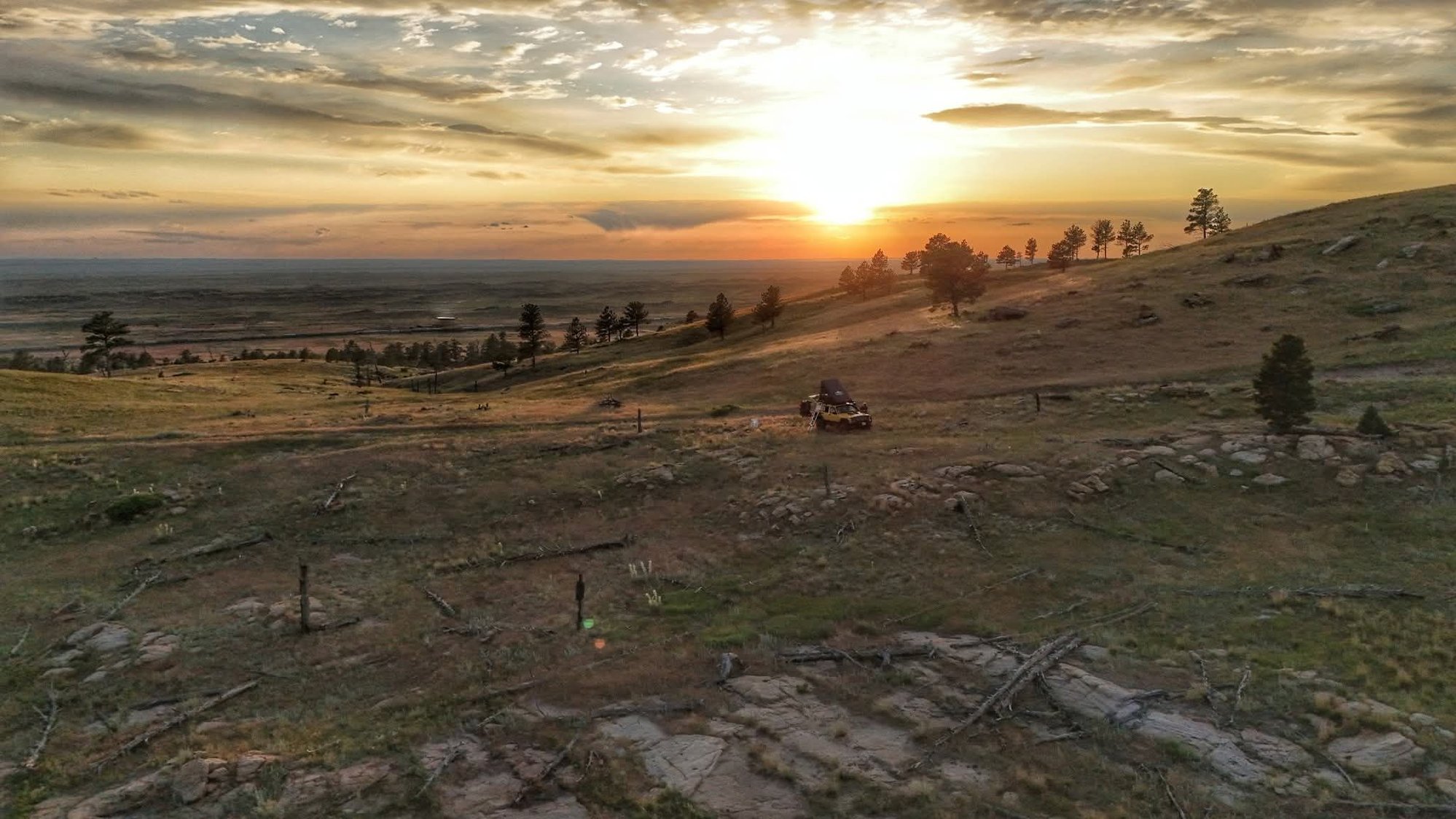 Camping above an old 