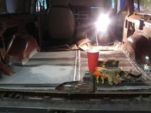 Some more work needed to fill in some spaces and such but not bad for free metal. The ridges in the middle will help with the structure.