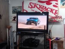 Plasma tv, check. Surround sound, check. The Mint 400 playing on dvd, check.