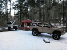 All set up at camp.  I ended up sleeping in the Jeep instead since it was 9 degrees with 20-30 mph winds in the valley that night.