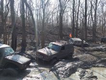 Brandon didn't get stuck, and Mike was able tobget out, but for a bit it was a mess of stuckness.