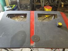 Both holes cut.