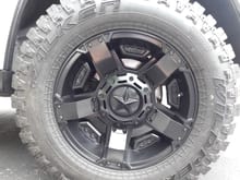 Rock Star II 18x9 Rims  wrapped in Falken M/T 285x65Rx18 tires