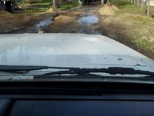 First good obstacle was these concrete culverts. That black Willys pickup truck actually ended up mis-judging it and slid off the side of them.