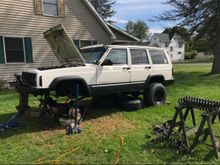 Swapping long arms onto my old 2000 XJ 