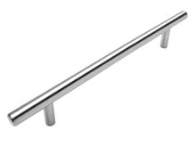 Dimensions:
    Hole Centers/Spacing: 6-5/16" (160mm)
    Length: 8-11/16"
    Width: 3/8"
    Bar Diameter: 3/8"
    Projection: 1-1/4"