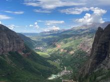 A look at Telluride from the switchbacks. 