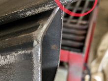 On the outboard side of the plate I beveled the edge so it would fit better.