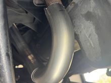 Going from 2.0 to 2.25” exhaust using online pipe kit and a saw. 