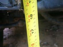 Measurement Before lift at the front bumper