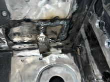 The old damaged area needs to be cut out and smoothed from the bottom