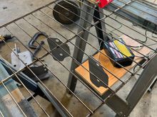 These floor reinforcement plates came with my shackle brackets. They’ll be covered by the carpet and needed a finish, so they were the perfect candidates to try out my powder coating setup. 