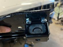 New hanger bushing installed on mount plate