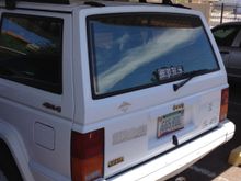 I have since cleaned off the stickers and put my new plate on. Want to put on a bumper to support swing out rear tire mount.