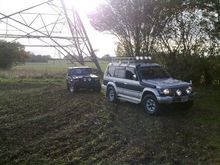 With my friend's pajero