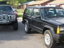 Mine and #2 sons stock 89 Xj sport.