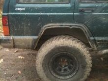 After the fender flare is off.