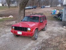 my xj with her new rack