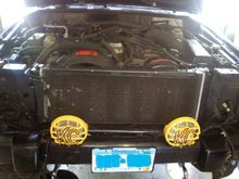 New radiator, behind the old AC radiator