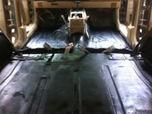 bedlined the floor