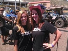 my best friend and I representing Team F&amp;S at the rock crawl :)