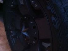 Cut posts on center caps and black painted star