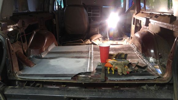 Some more work needed to fill in some spaces and such but not bad for free metal. The ridges in the middle will help with the structure.