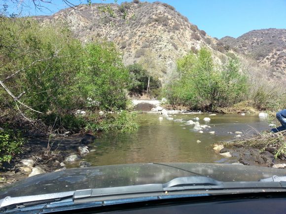 Azusa water crossing.
