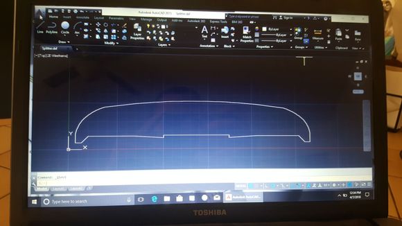 Transfer the paper template onto Autocad and send the file out to be CNC cut