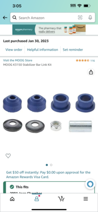 Sway bar bushings
