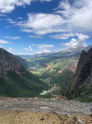 A look at Telluride from the switchbacks. 