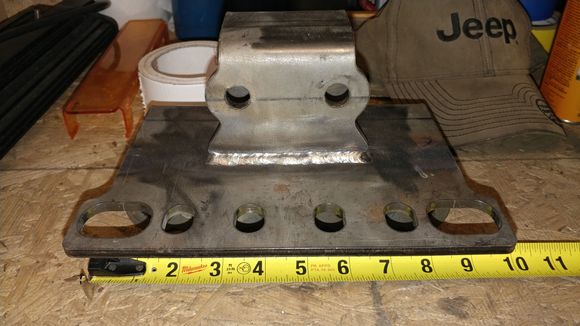 Shackle bracket welded up with 7018