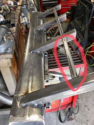 I added these 1x1 supports for 2 reasons. It’ll help support the plate in this vulnerable area and it’ll keep the tie ins in proper position while being welded.