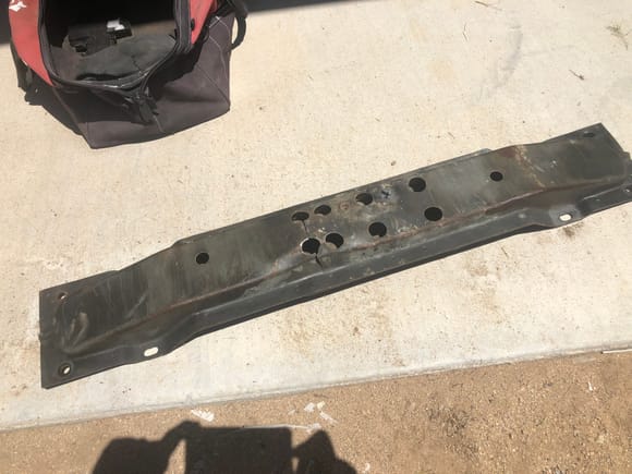 The busted cross member. - I need to reinstall my skid plate but hove no nuts r to receive the bolts on this cross member. ANy ideas on how to resolve that?