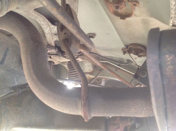 Exhaust mount is pretty rusted and loose