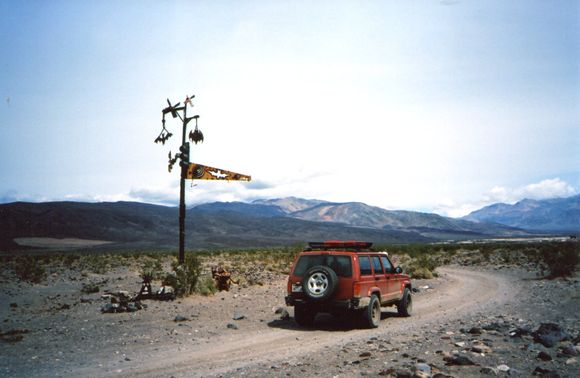 Bat Road sigh on way to Hot Springs